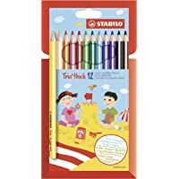 STABILO Trio thick Lápices triangulares - Estuche con 12 colores